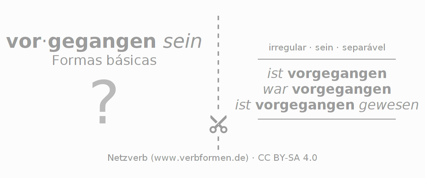 Flashcards para a conjugação do verbo vorgehen