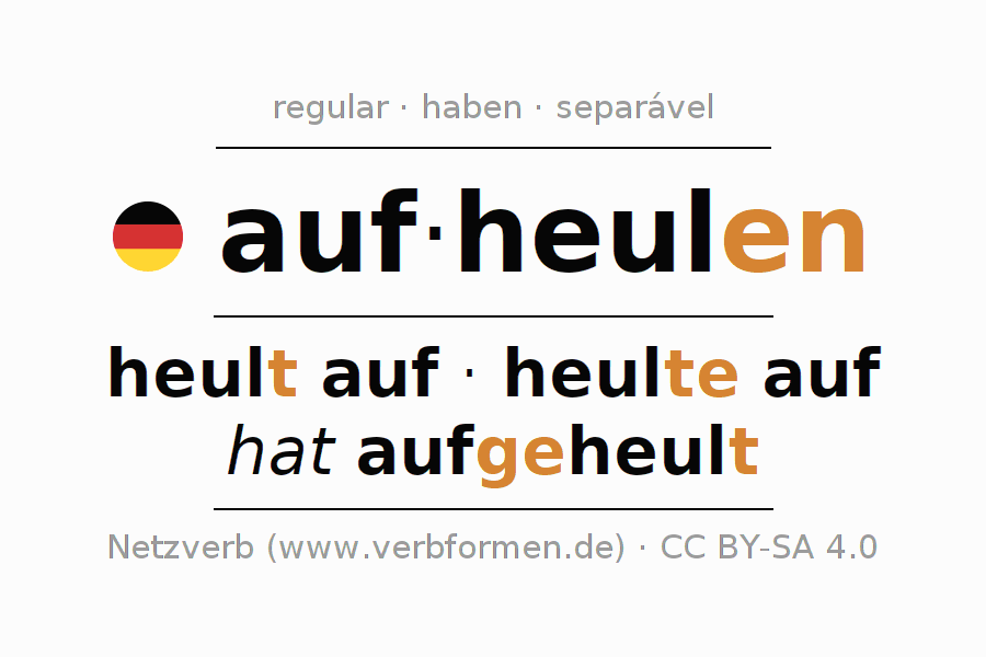 Conjugação do verbo aufheulen