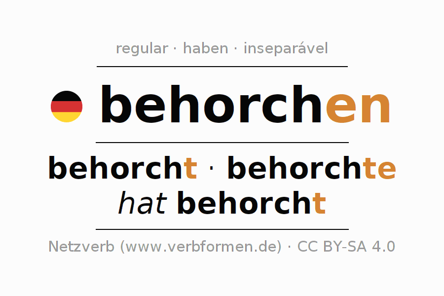 Conjugação do verbo behorchen