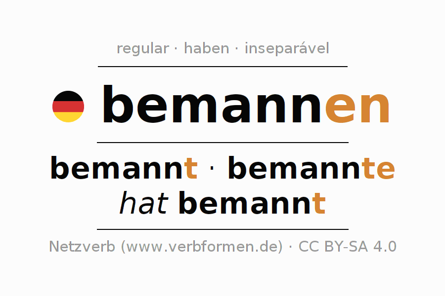 Conjugação do verbo bemannen