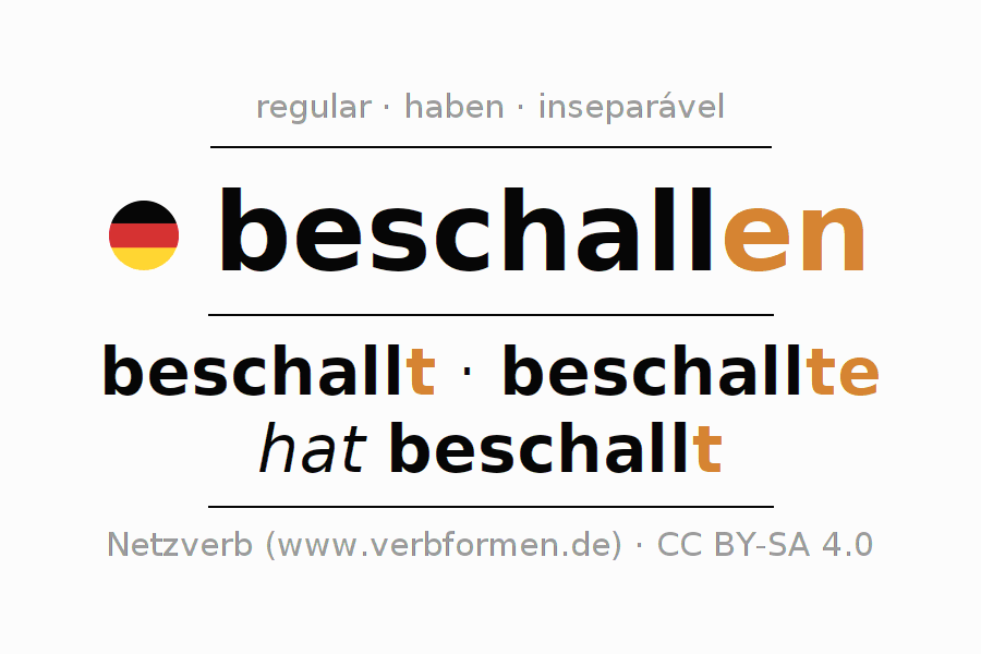 Conjugação do verbo beschallen