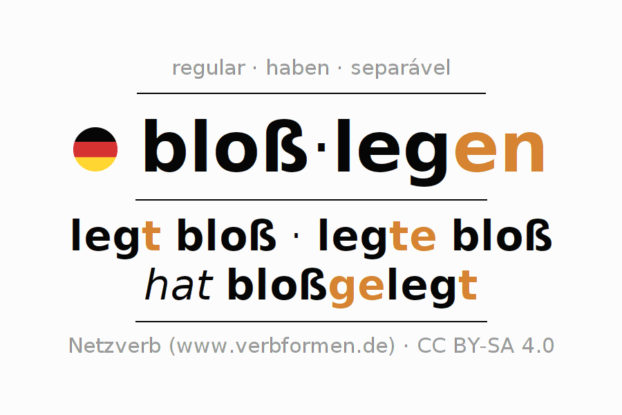 Conjugação do verbo bloßlegen