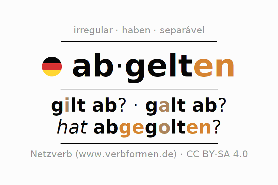 Conjugação do verbo abgelten