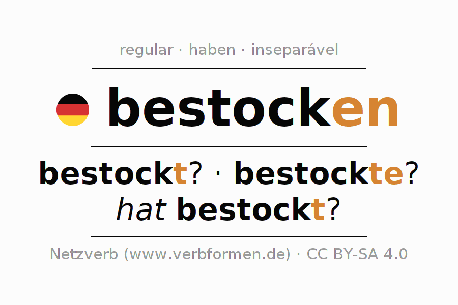 Conjugação do verbo bestocken