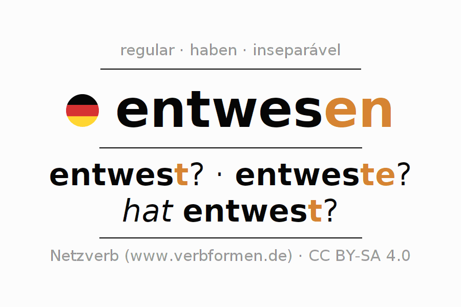 Conjugação do verbo entwesen