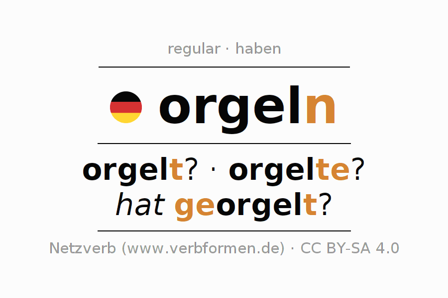 Conjugação do verbo orgeln