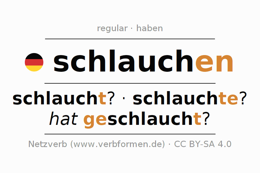 Conjugação do verbo schlauchen