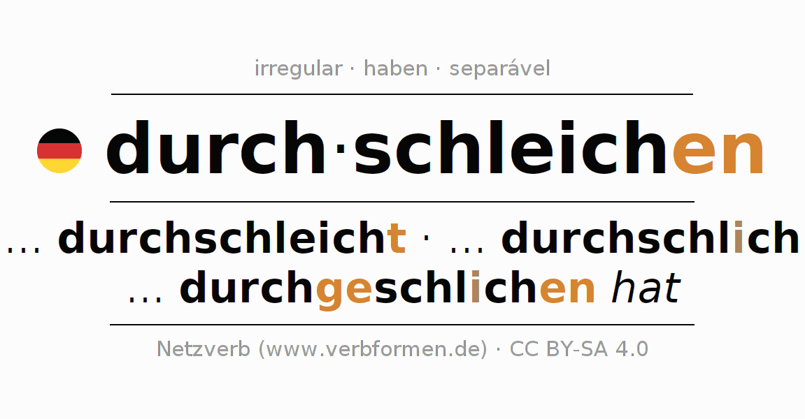 Conjugação do verbo durch-schleichen (hat)