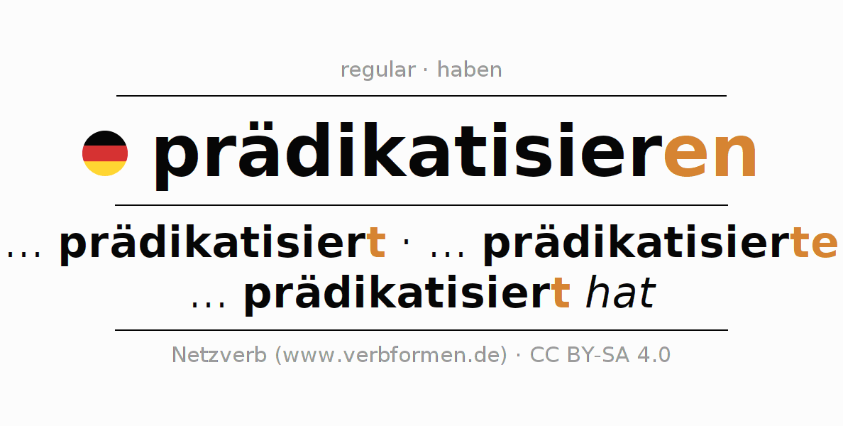 Conjugação do verbo prädikatisieren