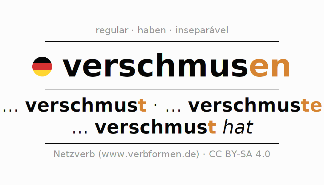Conjugação do verbo verschmusen