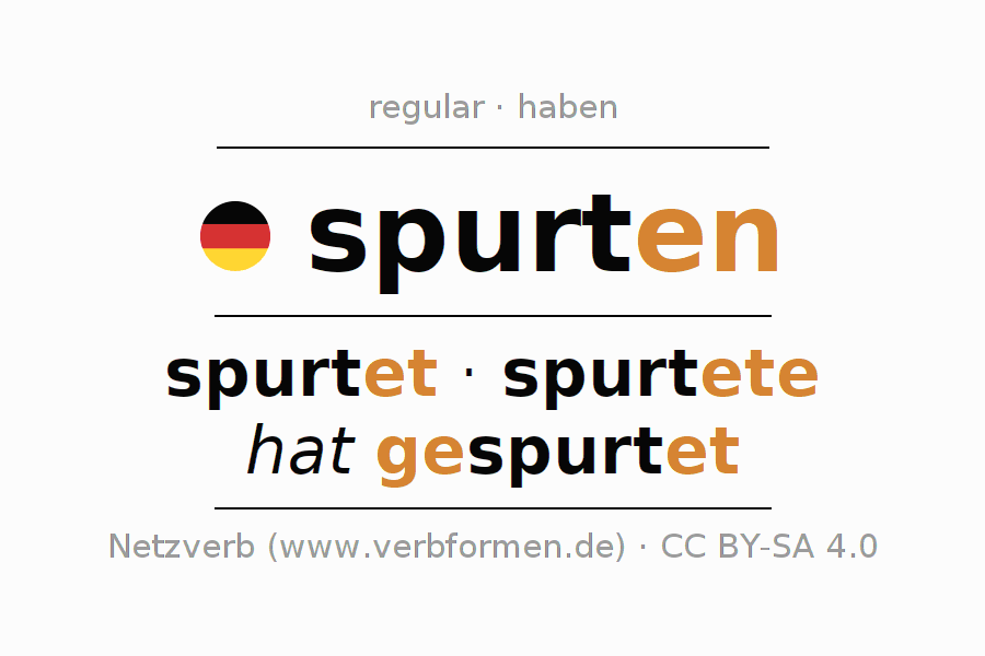 Conjugação do verbo spurten (hat)