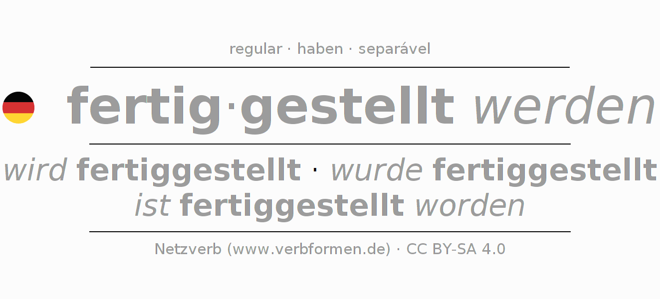 Conjugação do verbo fertigstellen