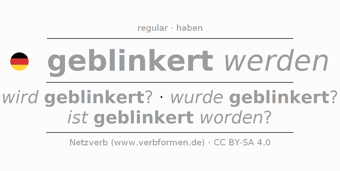 Conjugação do verbo blinkern