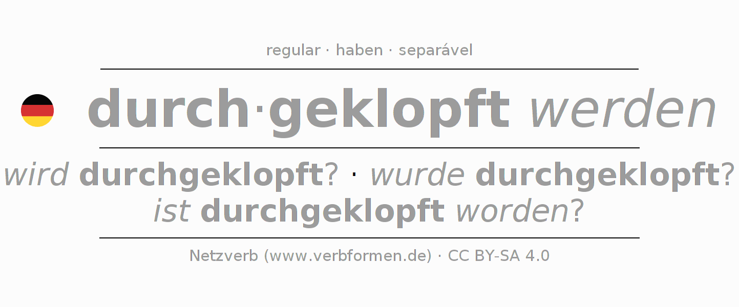 Conjugação do verbo durchklopfen