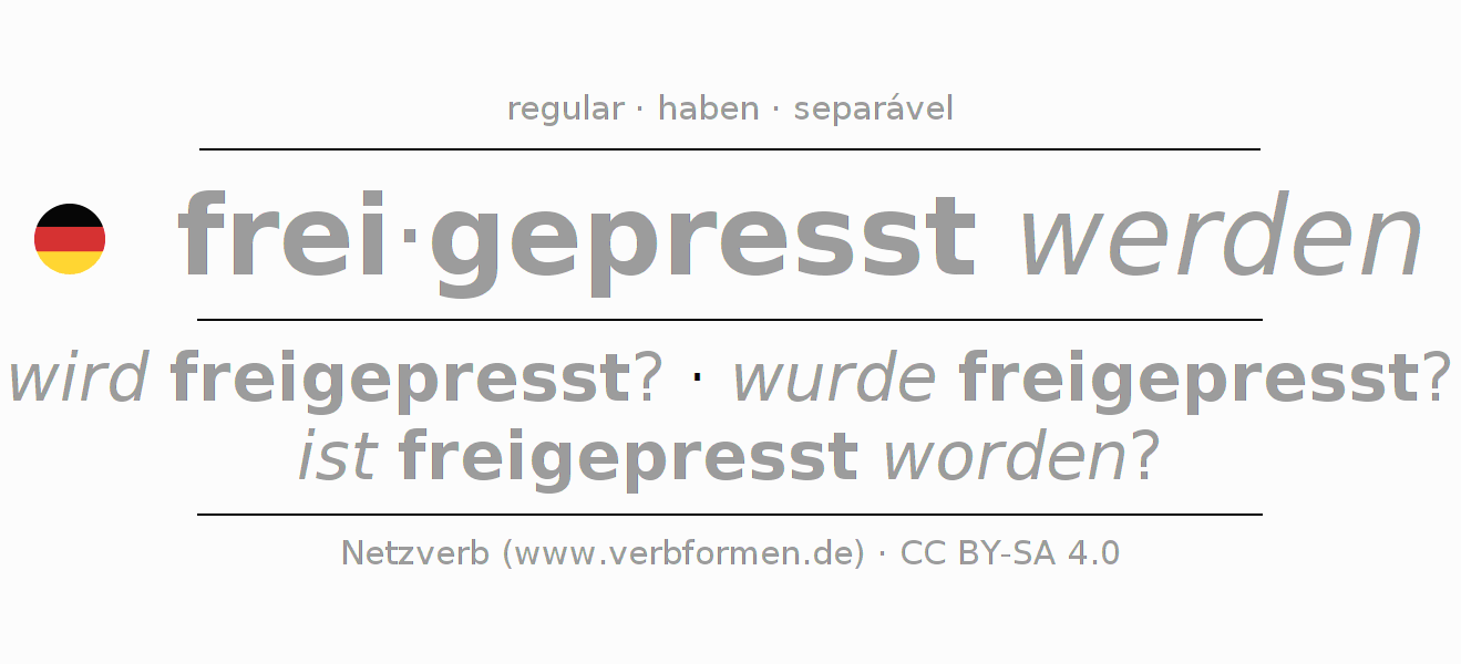 Conjugação do verbo freipressen