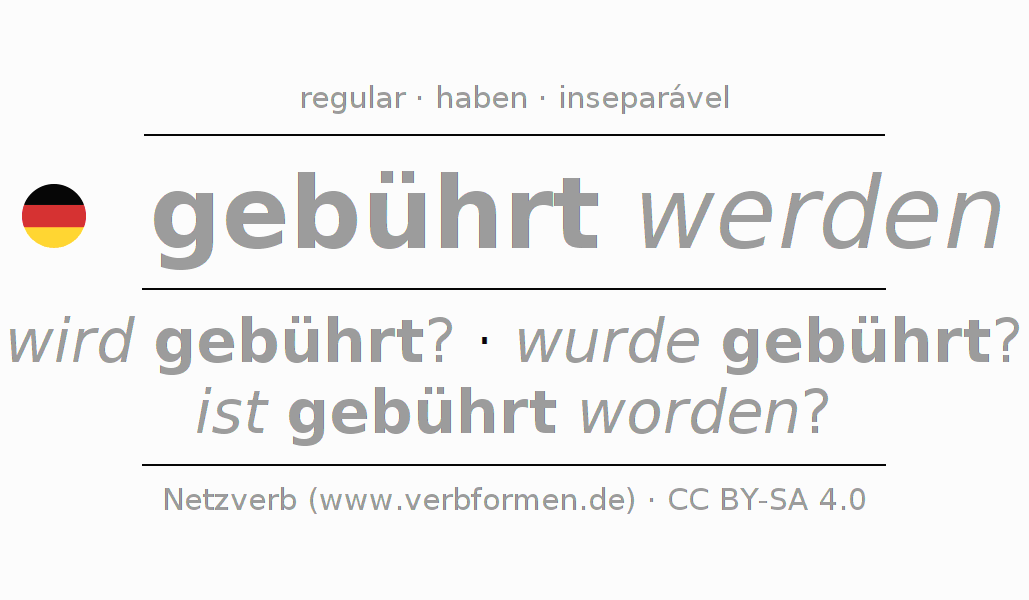 Conjugação do verbo gebühren