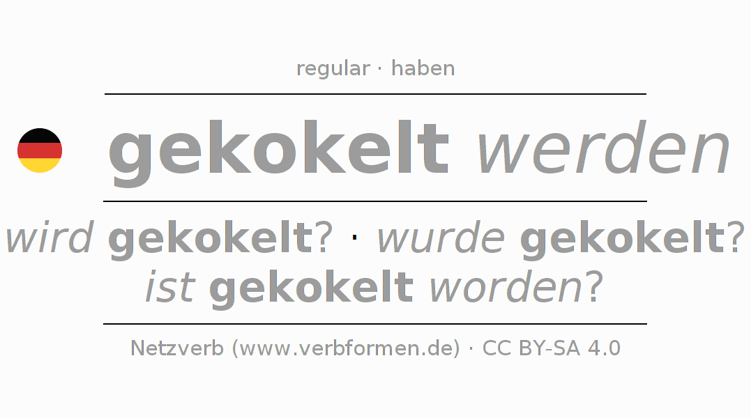 Conjugação do verbo kokeln