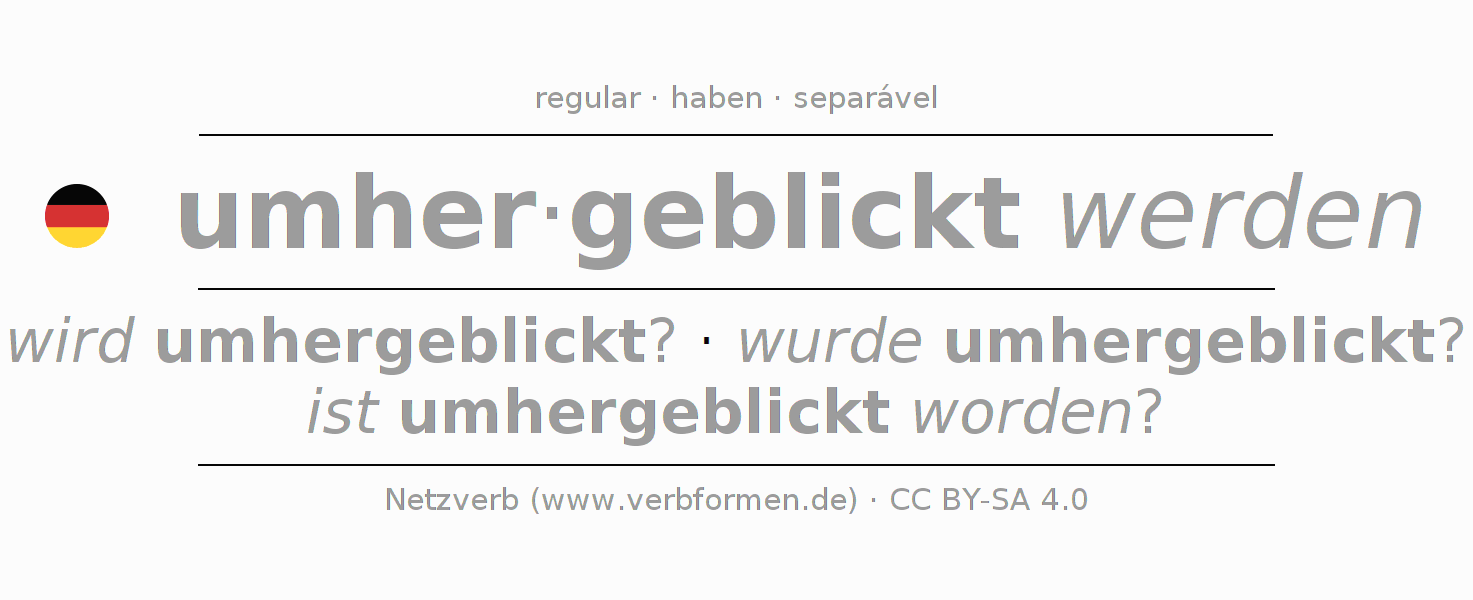 Conjugação do verbo umherblicken