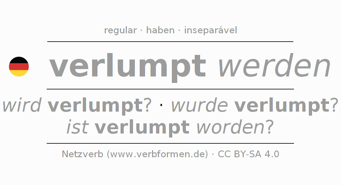 Conjugação do verbo verlumpen (hat)