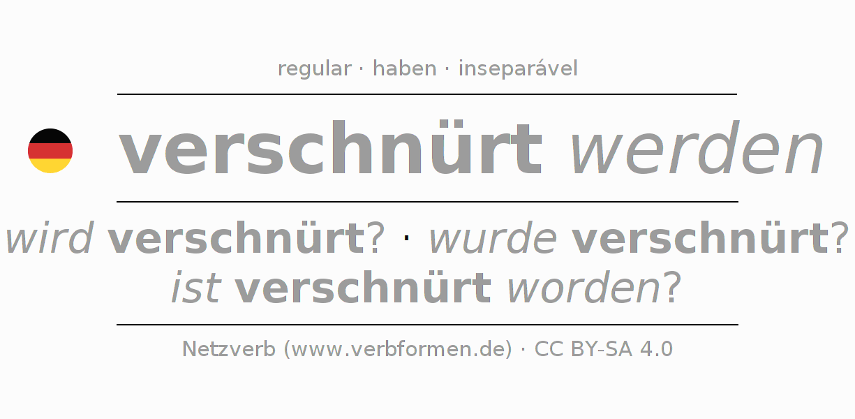 Conjugação do verbo verschnüren