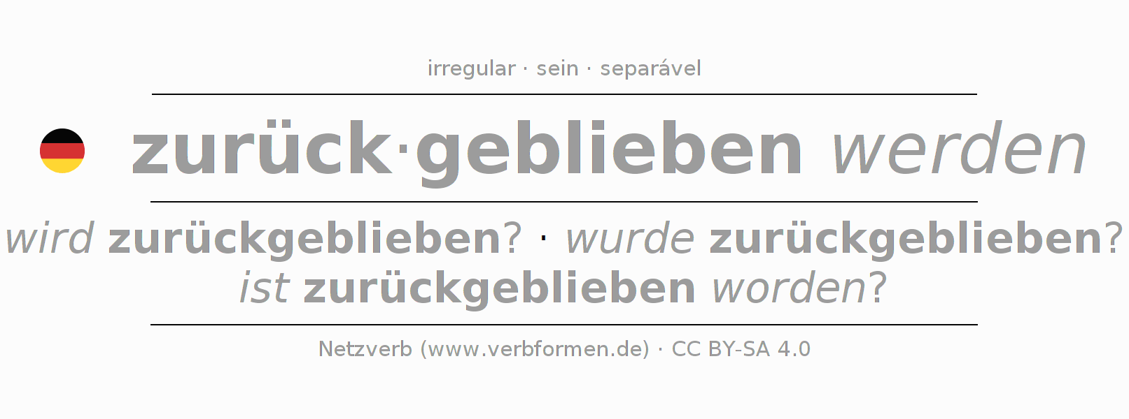 Conjugação do verbo zurückbleiben