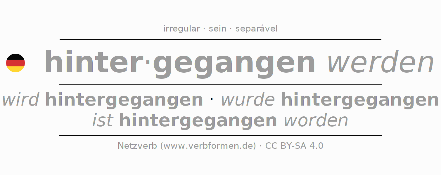 Conjugação do verbo hinter-gehen (ist)