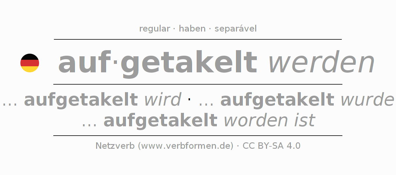 Conjugação do verbo auftakeln
