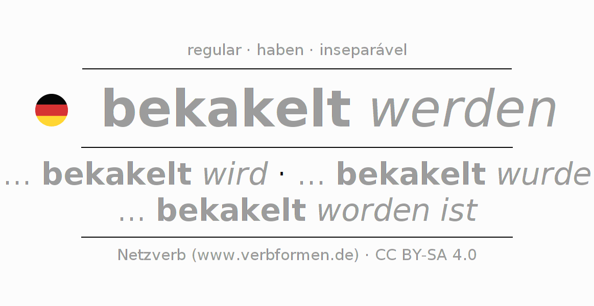 Conjugação do verbo bekakeln