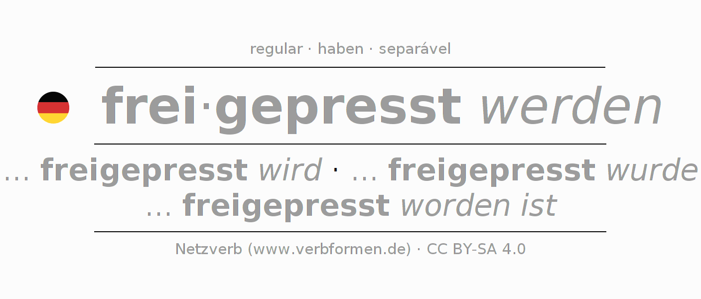 Conjugação do verbo freipressen