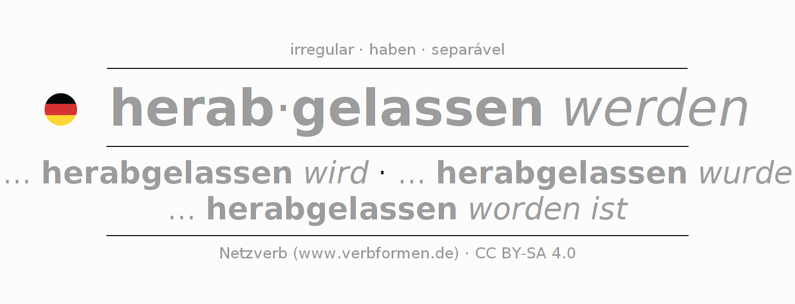 Conjugação do verbo herablassen