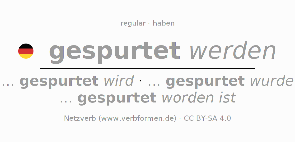 Conjugação do verbo spurten (hat)