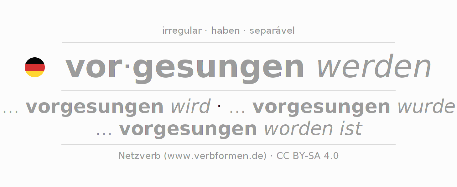 Conjugação do verbo vorsingen