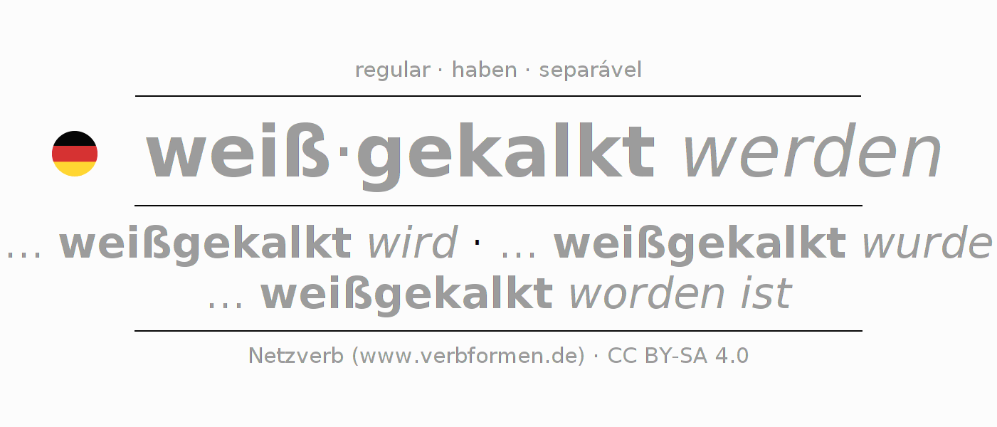 Conjugação do verbo weißkalken