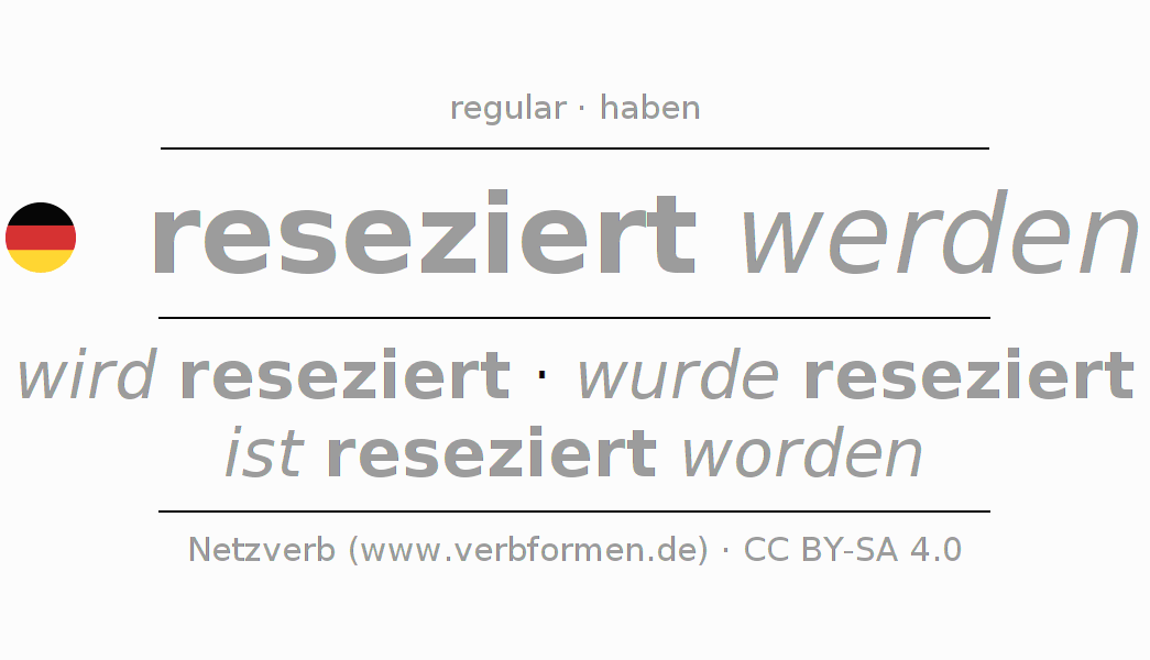 Exemplos de frases com o verbo resezieren 〈Voz Passiva〉