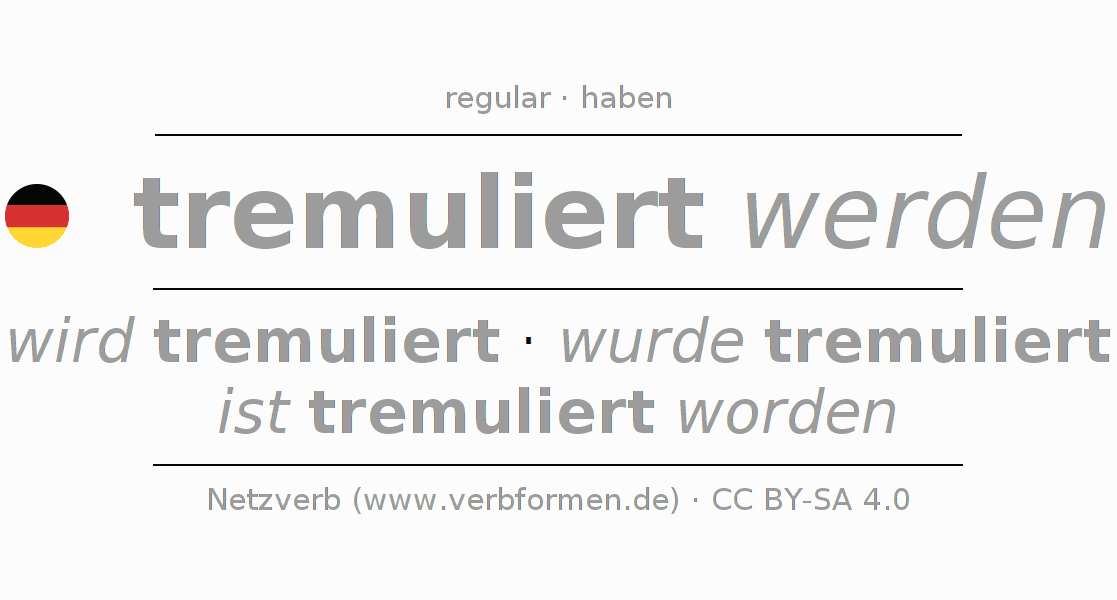 Conjugação do verbo tremulieren