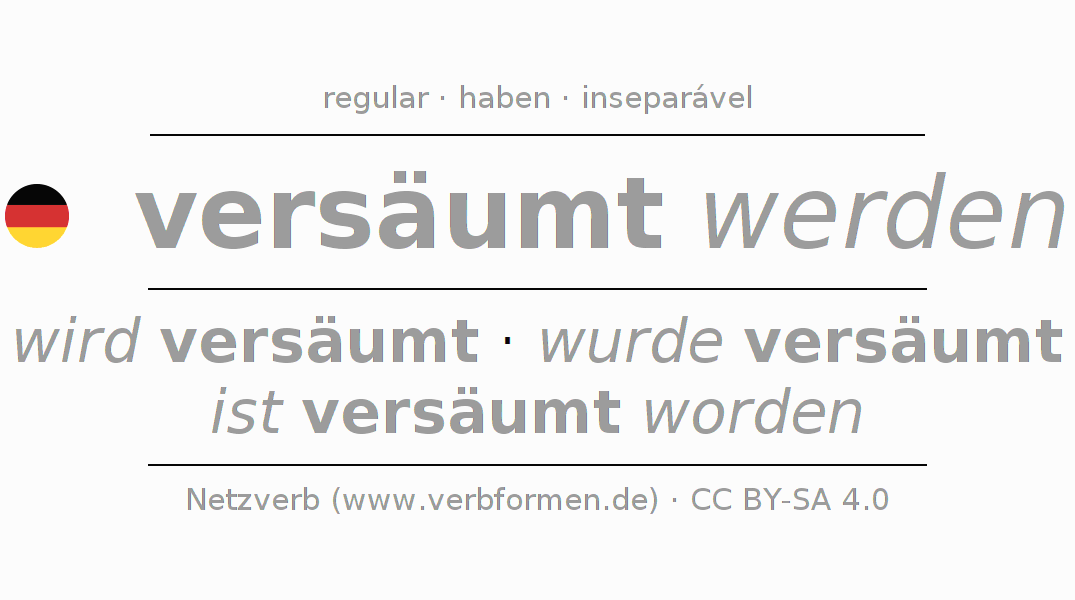 Conjugação do verbo versäumen