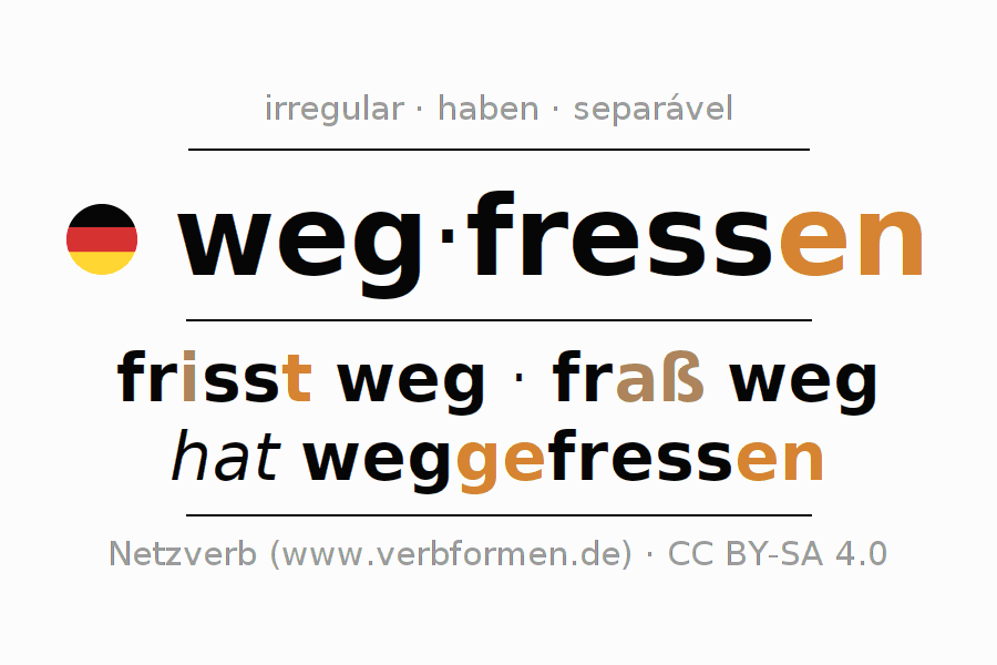 Conjugação do verbo wegfressen