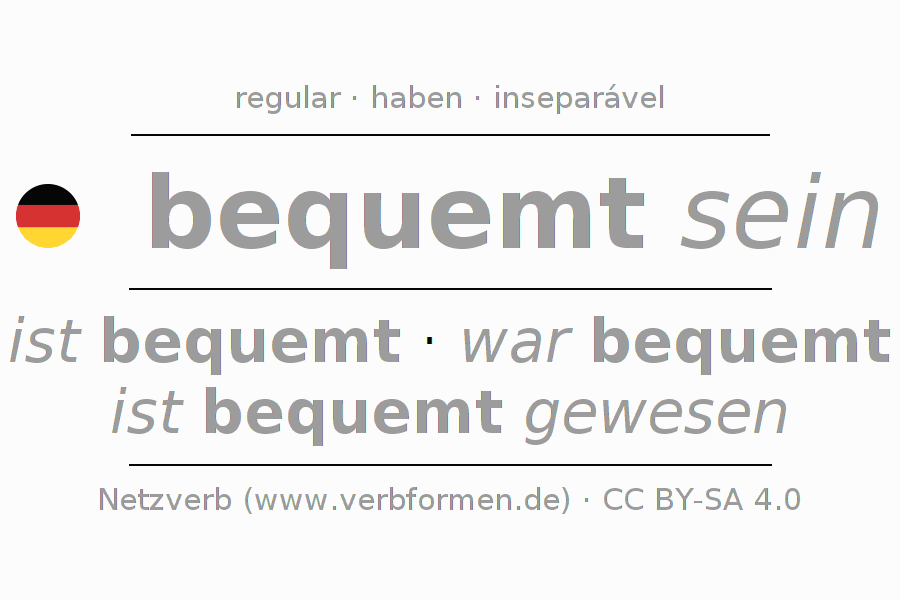 Conjugação do verbo bequemen