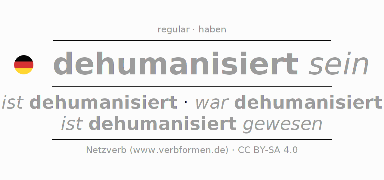 Conjugação do verbo dehumanisieren
