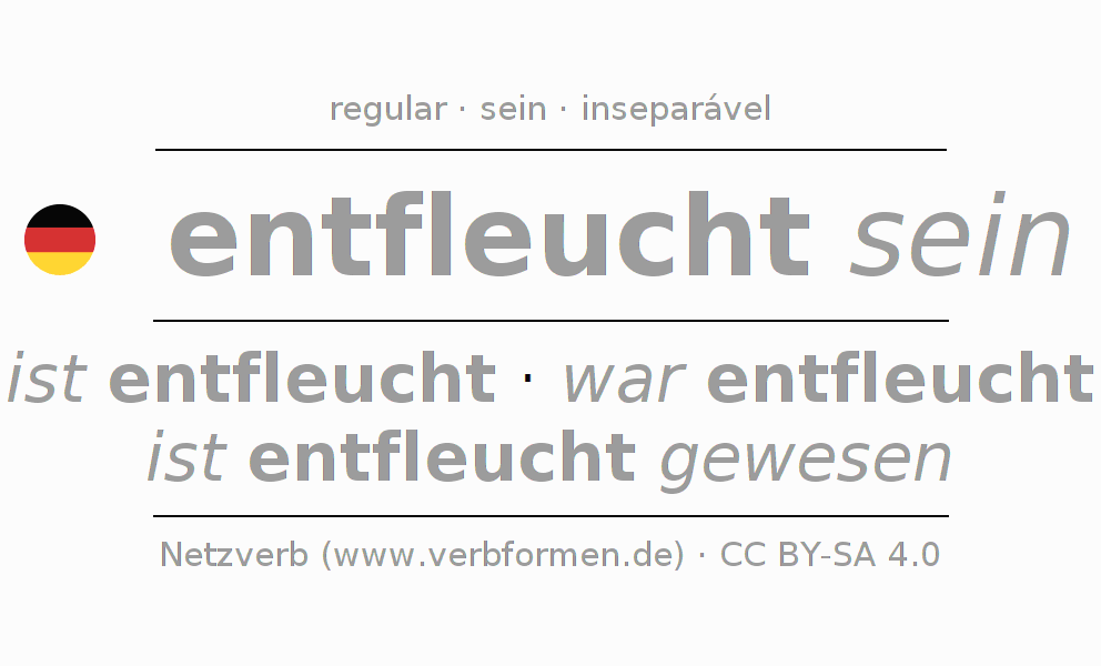 Exemplos de frases com o verbo entfleuchen 〈Estado passivo〉