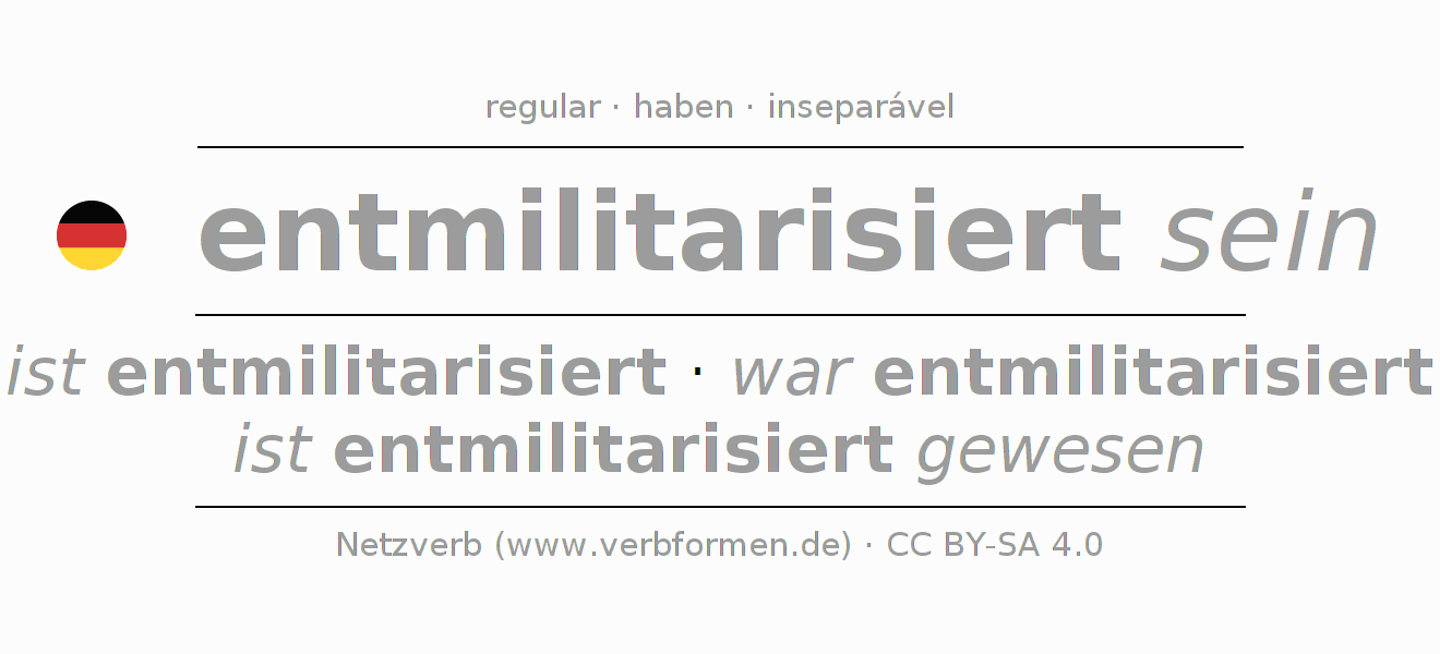 Conjugação do verbo entmilitarisieren