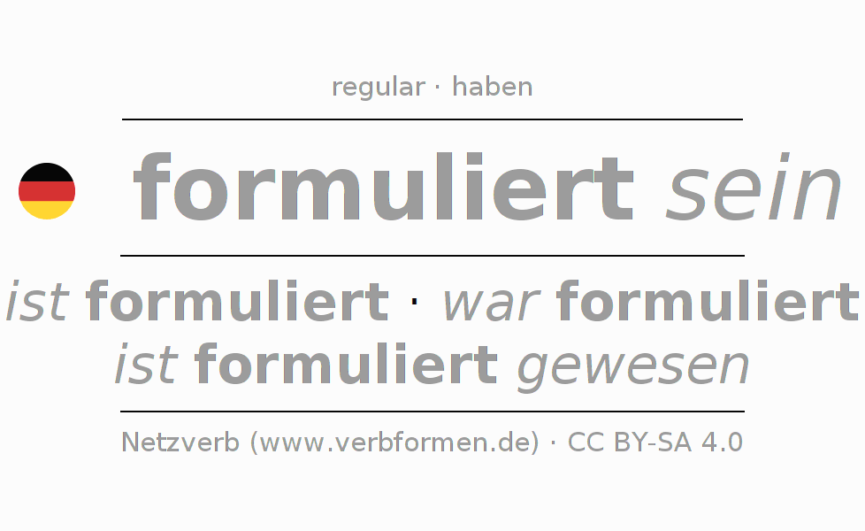 Conjugação do verbo formulieren