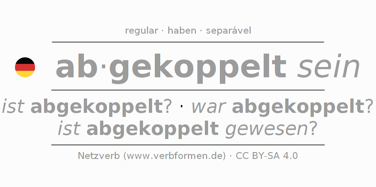 Conjugação do verbo abkoppeln