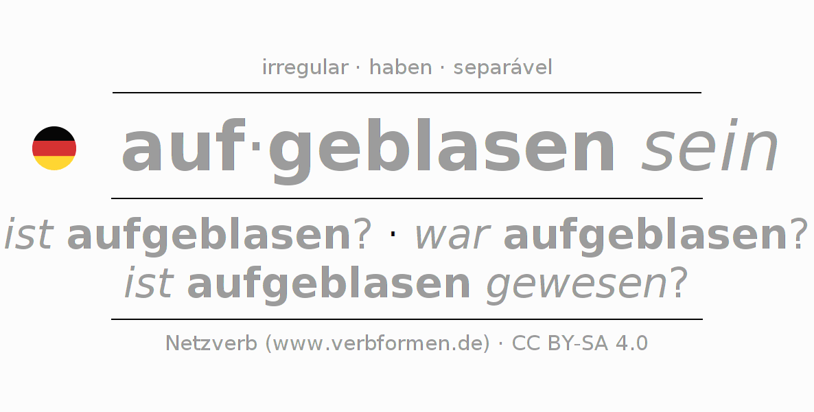 Conjugação do verbo aufblasen