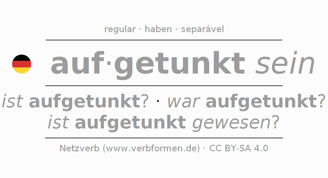 Conjugação do verbo auftunken