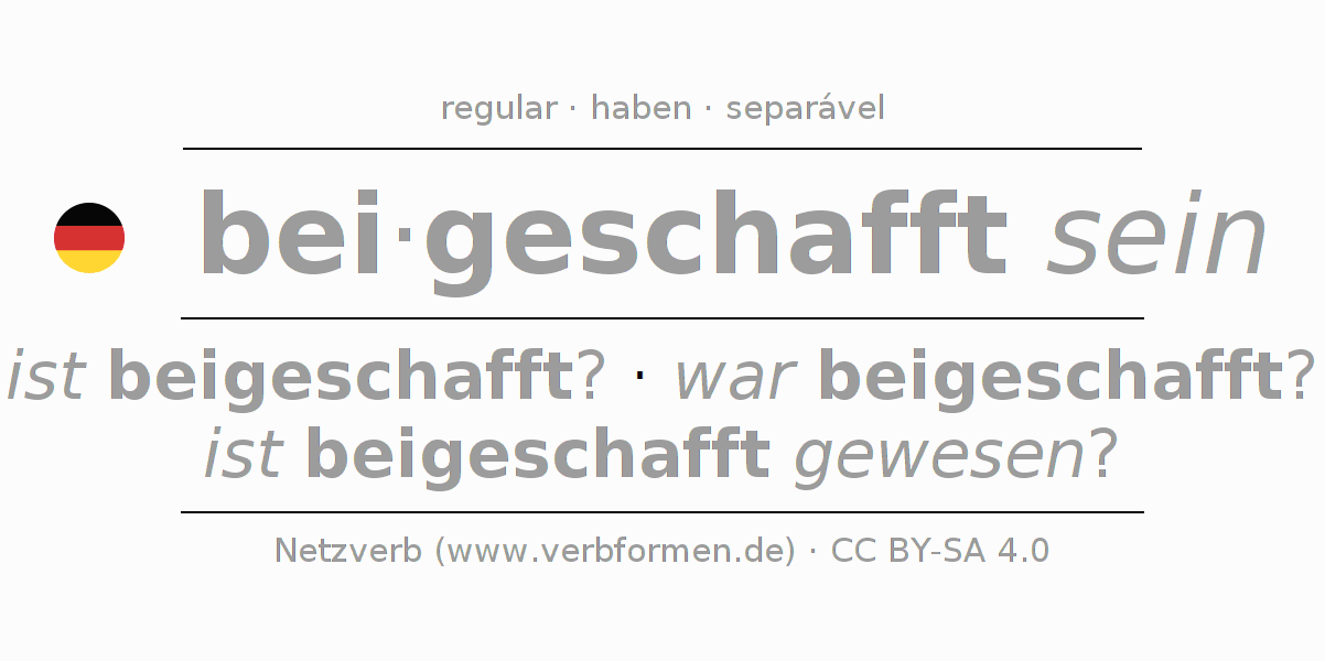 Conjugação do verbo beischaffen