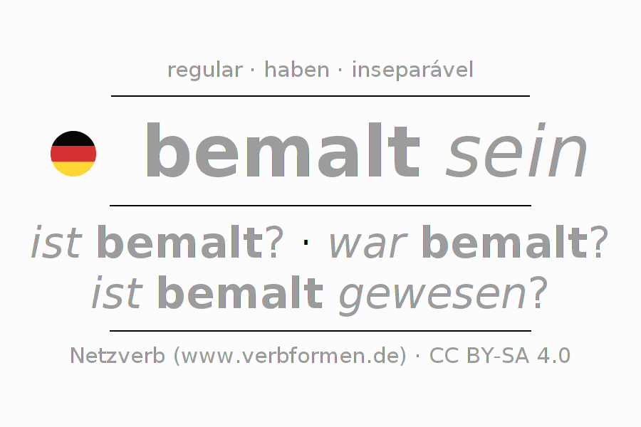 Conjugação do verbo bemalen