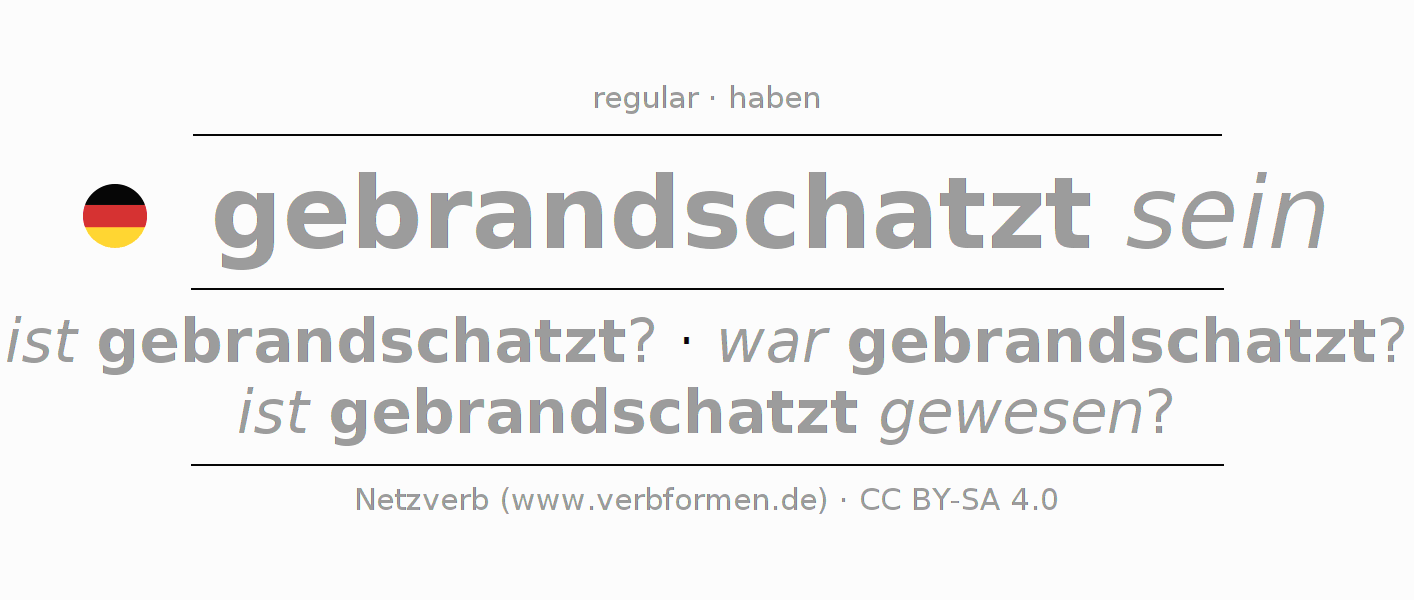 Conjugação do verbo brandschatzen