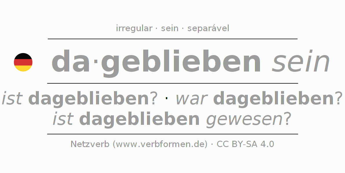 Conjugação do verbo dableiben