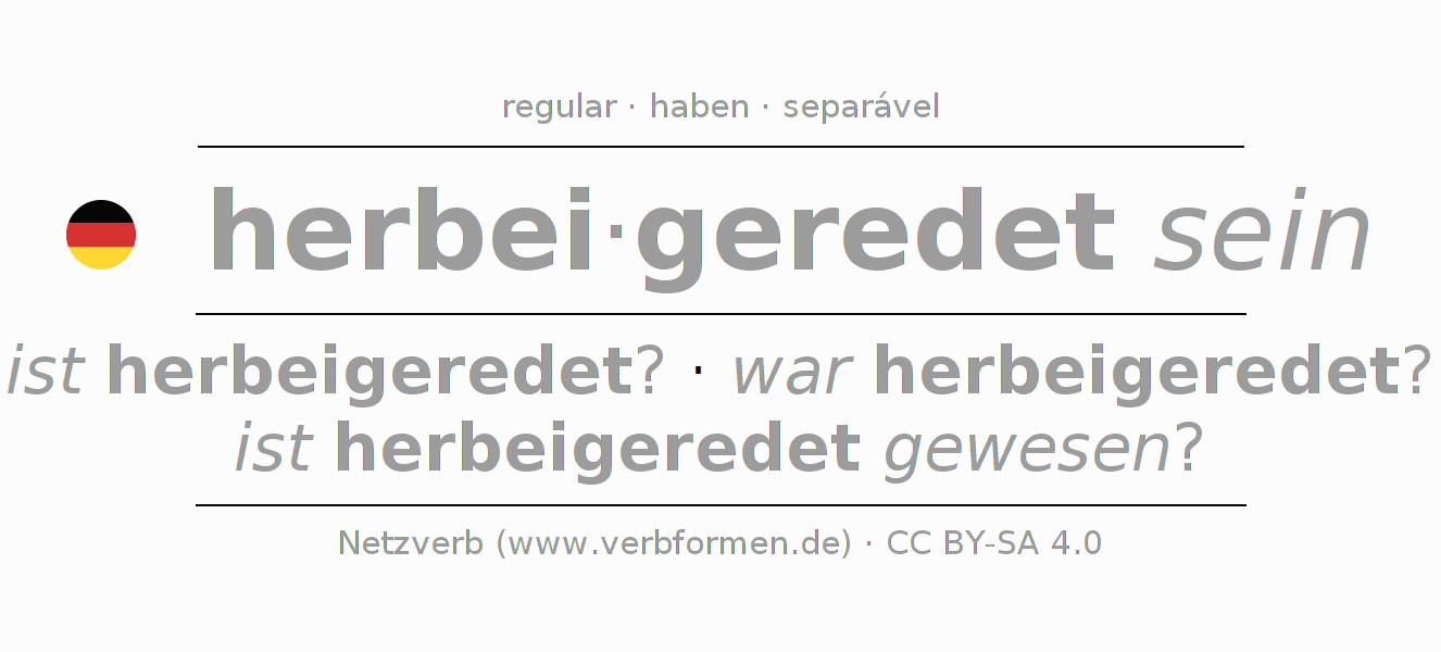 Conjugação do verbo herbeireden